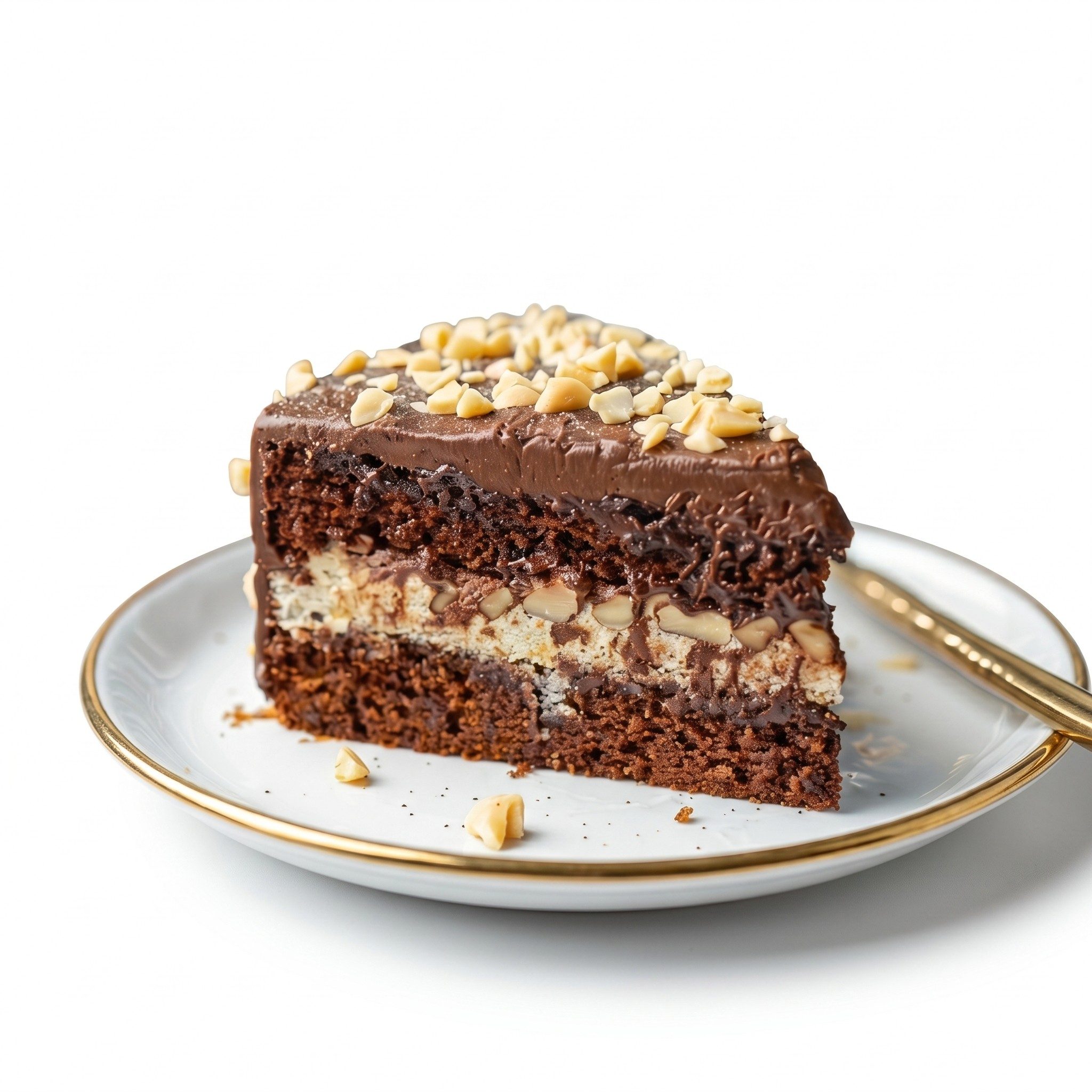 Royal Nutella Cake Slice.