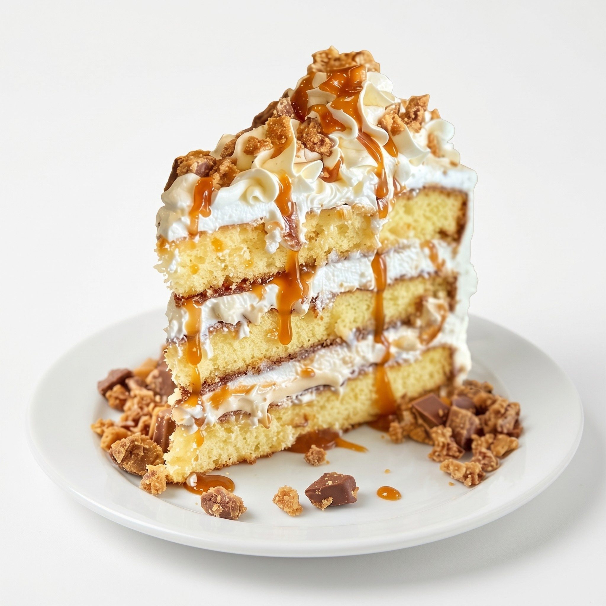 Butterscotch Cake Slice.