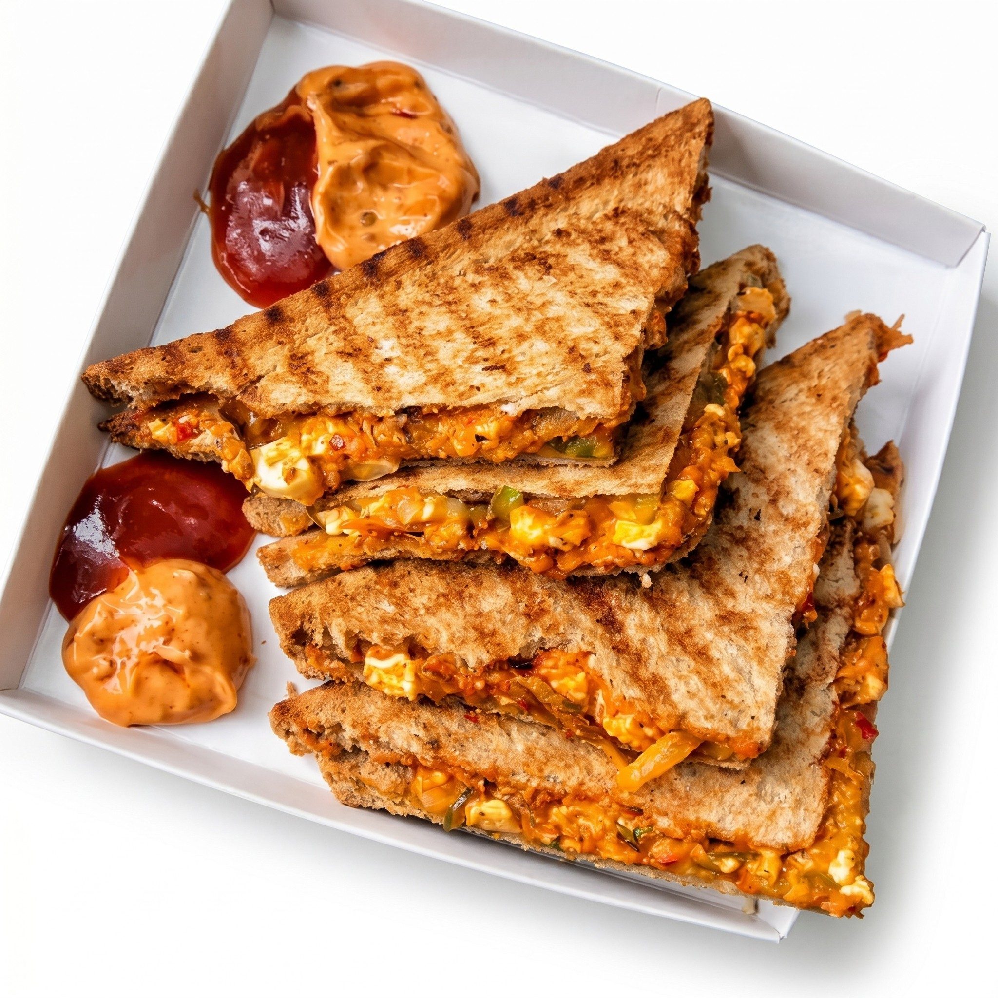 Paneer Tikka Sandwich.