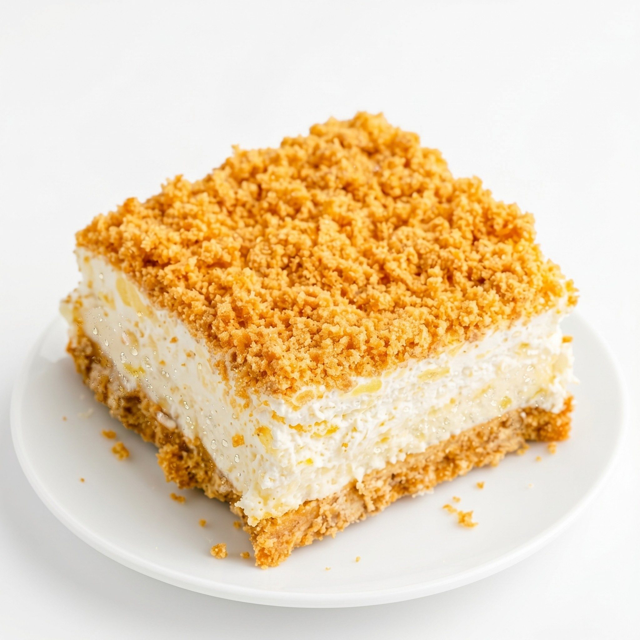Pineapple Crush Mix Cake Slice.